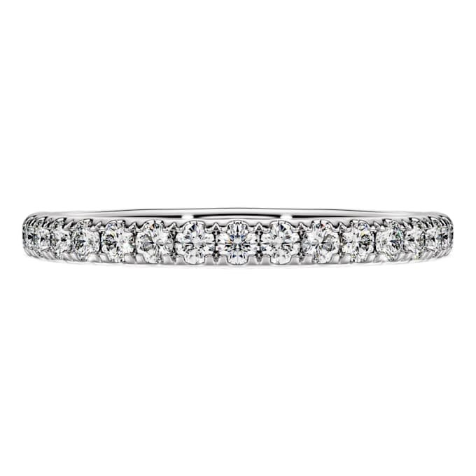 Eternity-Ring mit im Labor gezüchteten Diamanten, 0.4 Ct Tw, runde Form, Sterlingsilber Eternity-Ring mit im Labor gezüchteten Diamanten, 0.4 Ct Tw, runde Form, Sterlingsilber