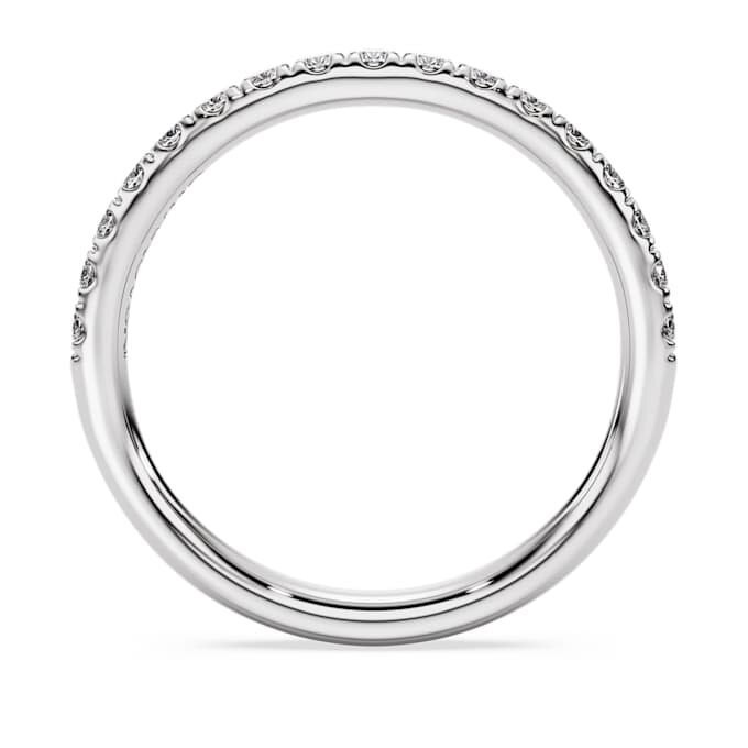 Eternity-Ring mit im Labor gezüchteten Diamanten, 0.4 Ct Tw, runde Form, Sterlingsilber Eternity-Ring mit im Labor gezüchteten Diamanten, 0.4 Ct Tw, runde Form, Sterlingsilber