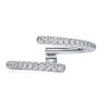 Eternity-Ring mit offenem Band, im Labor gezüchtete Diamanten 0.2 Ct Tw, runde Form, 14K Weissgold