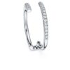 Eternity-Ring mit offenem Band, im Labor gezüchtete Diamanten 0.2 Ct Tw, runde Form, 14K Weissgold