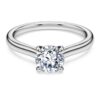 Eternity-Ringe mit im Labor gezüchteten Diamanten, 1 Karat insgesamt, runde Form, 14K Weissgold