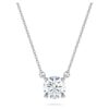 Eternity-Solitaire-Anhänger mit im Labor gezüchteten Diamanten, 1 Ct TW, runde Form, 14K Weissgold Eternity-Solitaire-Anhänger mit im Labor gezüchteten Diamanten, 1 Ct TW, runde Form, 14K Weissgold