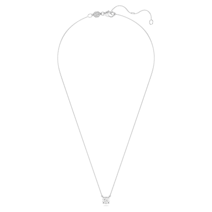Eternity-Solitaire-Anhänger mit im Labor gezüchteten Diamanten, 1 Ct TW, runde Form, 14K Weissgold Eternity-Solitaire-Anhänger mit im Labor gezüchteten Diamanten, 1 Ct TW, runde Form, 14K Weissgold