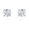 Eternity Solitaire-Ohrringe mit im Labor gezüchteten Diamanten, 1 Ct insgesamt, runde Form, 14K Weissgold
