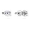 Eternity Solitaire-Ohrringe mit im Labor gezüchteten Diamanten, 1 Ct insgesamt, runde Form, 14K Weissgold