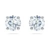 Eternity Solitaire-Ohrringe mit im Labor gezüchteten Diamanten, 2 Karat insgesamt, runde Form, 14K Weissgold