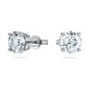 Eternity Solitaire-Ohrringe mit im Labor gezüchteten Diamanten, 2 Karat insgesamt, runde Form, 14K Weissgold
