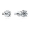 Eternity Solitaire-Ohrringe mit im Labor gezüchteten Diamanten, 2 Karat insgesamt, runde Form, 14K Weissgold