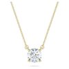 Eternity-Solitär-Anhänger mit im Labor gezüchteten Diamanten, 1 Ct insgesamt, runde Form, 14K Gelbgold Eternity-Solitär-Anhänger mit im Labor gezüchteten Diamanten, 1 Ct insgesamt, runde Form, 14K Gelbgold