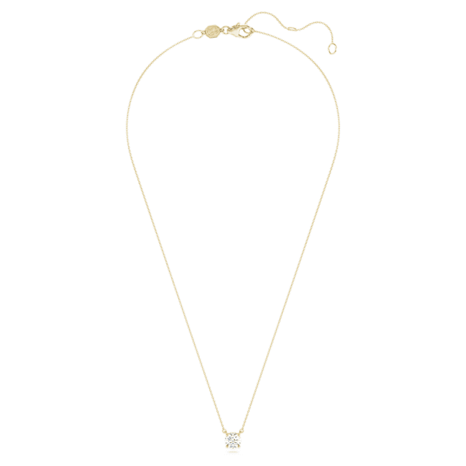 Eternity-Solitär-Anhänger mit im Labor gezüchteten Diamanten, 1 Ct insgesamt, runde Form, 14K Gelbgold Eternity-Solitär-Anhänger mit im Labor gezüchteten Diamanten, 1 Ct insgesamt, runde Form, 14K Gelbgold