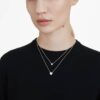 Eternity-Solitär-Anhänger mit im Labor gezüchteten Diamanten, 2 Karat insgesamt, runde Form, 14K Weissgold Eternity-Solitär-Anhänger mit im Labor gezüchteten Diamanten, 2 Karat insgesamt, runde Form, 14K Weissgold