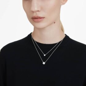 Eternity-Solitär-Anhänger mit im Labor gezüchteten Diamanten, 2 Karat insgesamt, runde Form, 14K Weissgold Eternity-Solitär-Anhänger mit im Labor gezüchteten Diamanten, 2 Karat insgesamt, runde Form, 14K Weissgold