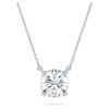 Eternity-Solitär-Anhänger mit im Labor gezüchteten Diamanten, 2 Karat insgesamt, runde Form, 14K Weissgold Eternity-Solitär-Anhänger mit im Labor gezüchteten Diamanten, 2 Karat insgesamt, runde Form, 14K Weissgold