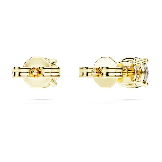 Eternity-Solitär-Ohrringe mit im Labor gezüchteten Diamanten, 1 Ct insgesamt, runde Form, 14K Gelbgold Eternity-Solitär-Ohrringe mit im Labor gezüchteten Diamanten, 1 Ct insgesamt, runde Form, 14K Gelbgold