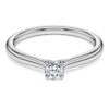 Eternity-Solitärring mit im Labor gezüchteten Diamanten, 0.25 Karat insgesamt, runde Form, Sterlingsilber