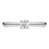 Eternity-Solitärring mit im Labor gezüchteten Diamanten, 0.25 Karat insgesamt, runde Form, Sterlingsilber