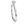 Eternity-Solitärring mit im Labor gezüchteten Diamanten, 0.25 Karat insgesamt, runde Form, Sterlingsilber