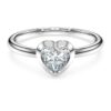Eternity-Solitärring mit im Labor gezüchteten Diamanten, 0.5 Ct insgesamt, Herzform, Sterlingsilber