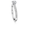 Eternity-Solitärring mit im Labor gezüchteten Diamanten, 0.7 Ct Tw, runde Form, 14K Weissgold Eternity-Solitärring mit im Labor gezüchteten Diamanten, 0.7 Ct Tw, runde Form, 14K Weissgold
