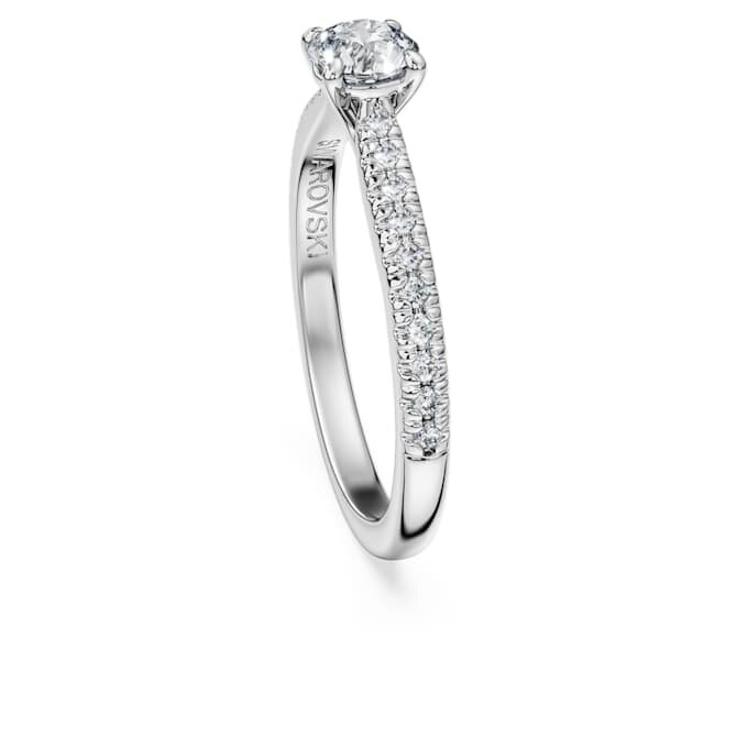 Eternity-Solitärring mit im Labor gezüchteten Diamanten, 0.7 Ct Tw, runde Form, 14K Weissgold Eternity-Solitärring mit im Labor gezüchteten Diamanten, 0.7 Ct Tw, runde Form, 14K Weissgold