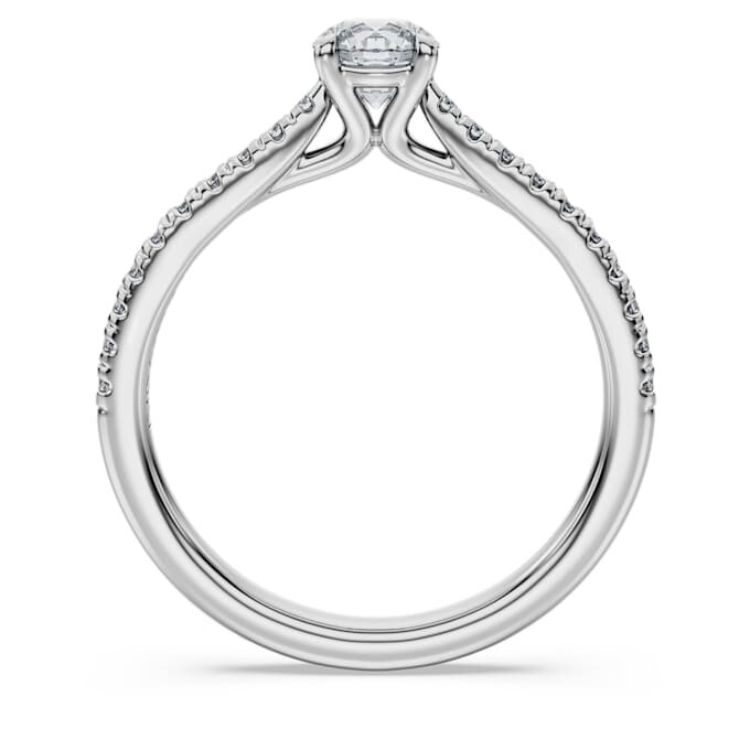 Eternity-Solitärring mit im Labor gezüchteten Diamanten, 0.7 Ct Tw, runde Form, 14K Weissgold Eternity-Solitärring mit im Labor gezüchteten Diamanten, 0.7 Ct Tw, runde Form, 14K Weissgold