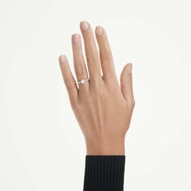 Eternity-Solitärring mit im Labor gezüchteten Diamanten, 1.2 Ct insgesamt, runde Form, 14K Weissgold Eternity-Solitärring mit im Labor gezüchteten Diamanten, 1.2 Ct insgesamt, runde Form, 14K Weissgold