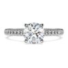 Eternity-Solitärring mit im Labor gezüchteten Diamanten, 1.2 Ct insgesamt, runde Form, 14K Weissgold Eternity-Solitärring mit im Labor gezüchteten Diamanten, 1.2 Ct insgesamt, runde Form, 14K Weissgold