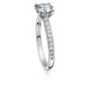 Eternity-Solitärring mit im Labor gezüchteten Diamanten, 1.2 Ct insgesamt, runde Form, 14K Weissgold Eternity-Solitärring mit im Labor gezüchteten Diamanten, 1.2 Ct insgesamt, runde Form, 14K Weissgold