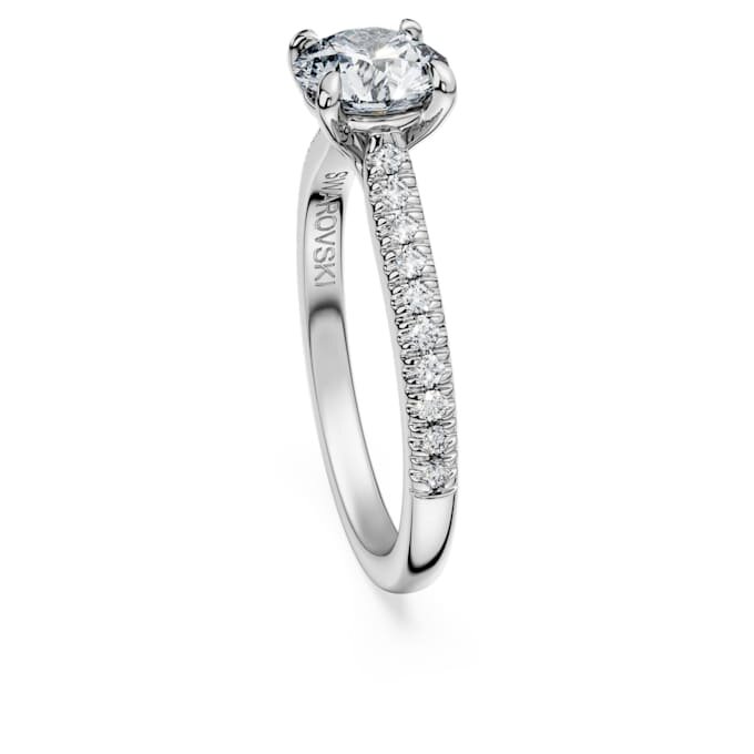 Eternity-Solitärring mit im Labor gezüchteten Diamanten, 1.2 Ct insgesamt, runde Form, 14K Weissgold Eternity-Solitärring mit im Labor gezüchteten Diamanten, 1.2 Ct insgesamt, runde Form, 14K Weissgold
