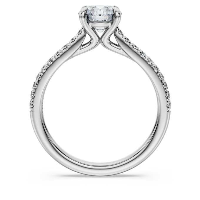Eternity-Solitärring mit im Labor gezüchteten Diamanten, 1.2 Ct insgesamt, runde Form, 14K Weissgold Eternity-Solitärring mit im Labor gezüchteten Diamanten, 1.2 Ct insgesamt, runde Form, 14K Weissgold