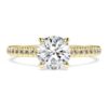 Eternity-Solitärring mit im Labor gezüchteten Diamanten, 1.2 Ct Tw, runde Form, 14K Gelbgold Eternity-Solitärring mit im Labor gezüchteten Diamanten, 1.2 Ct Tw, runde Form, 14K Gelbgold