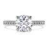 Eternity-Solitärring mit im Labor gezüchteten Diamanten, 1.7 Ct Tw, runde Form, 14K Weissgold Eternity-Solitärring mit im Labor gezüchteten Diamanten, 1.7 Ct Tw, runde Form, 14K Weissgold