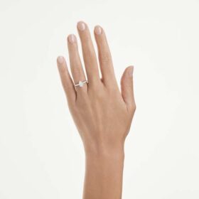 Eternity-Solitärring mit im Labor gezüchteten Diamanten, 1 Karat insgesamt, Birnenform, 14K Weissgold Eternity-Solitärring mit im Labor gezüchteten Diamanten, 1 Karat insgesamt, Birnenform, 14K Weissgold