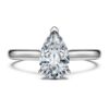 Eternity-Solitärring mit im Labor gezüchteten Diamanten, 1 Karat insgesamt, Birnenform, 14K Weissgold Eternity-Solitärring mit im Labor gezüchteten Diamanten, 1 Karat insgesamt, Birnenform, 14K Weissgold