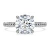Eternity-Solitärring mit im Labor gezüchteten Diamanten, 2.2 Ct insgesamt, runde Form, 14K Weissgold