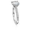 Eternity-Solitärring mit im Labor gezüchteten Diamanten, 2.2 Ct insgesamt, runde Form, 14K Weissgold