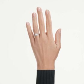 Eternity-Solitärring mit im Labor gezüchteten Diamanten, 2.25 Ct insgesamt, runde Form, 14K Weissgold Eternity-Solitärring mit im Labor gezüchteten Diamanten, 2.25 Ct insgesamt, runde Form, 14K Weissgold