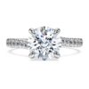 Eternity-Solitärring mit im Labor gezüchteten Diamanten, 2.25 Ct insgesamt, runde Form, 14K Weissgold Eternity-Solitärring mit im Labor gezüchteten Diamanten, 2.25 Ct insgesamt, runde Form, 14K Weissgold
