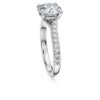 Eternity-Solitärring mit im Labor gezüchteten Diamanten, 2.25 Ct insgesamt, runde Form, 14K Weissgold Eternity-Solitärring mit im Labor gezüchteten Diamanten, 2.25 Ct insgesamt, runde Form, 14K Weissgold