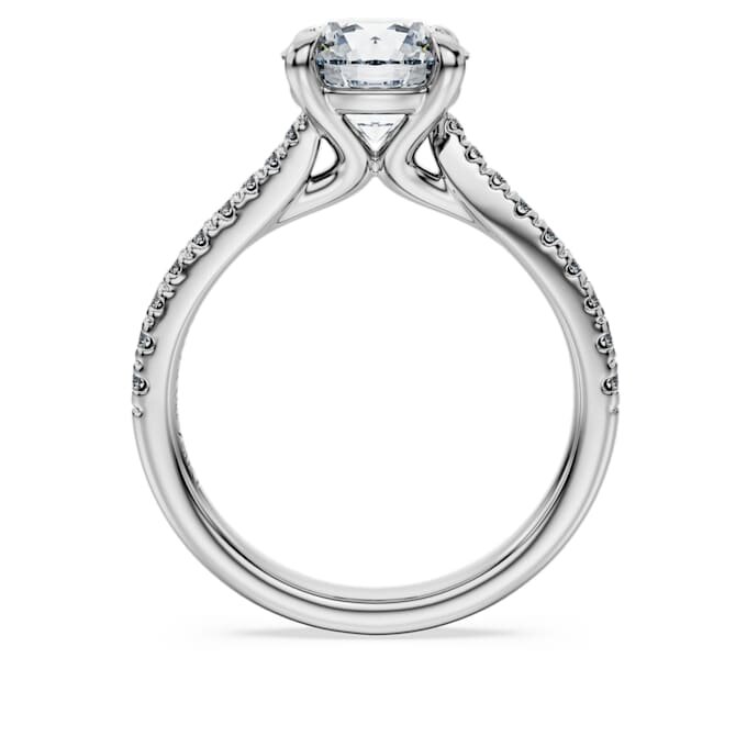 Eternity-Solitärring mit im Labor gezüchteten Diamanten, 2.25 Ct insgesamt, runde Form, 14K Weissgold Eternity-Solitärring mit im Labor gezüchteten Diamanten, 2.25 Ct insgesamt, runde Form, 14K Weissgold