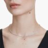 Eternity-Tennis-Halskette mit im Labor gezüchteten Diamanten, 3 Ct insgesamt, runde Form, 14K Weissgold Eternity-Tennis-Halskette mit im Labor gezüchteten Diamanten, 3 Ct insgesamt, runde Form, 14K Weissgold