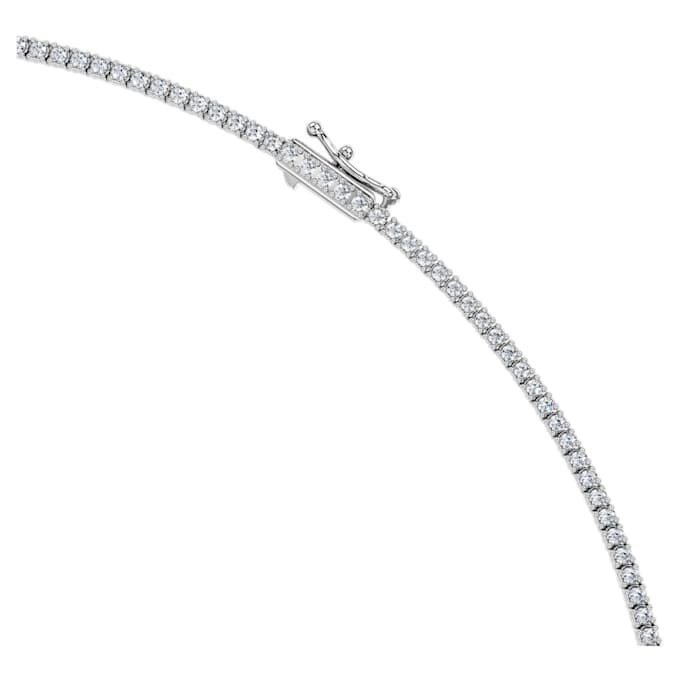 Eternity-Tennis-Halskette mit im Labor gezüchteten Diamanten, 3 Ct insgesamt, runde Form, 14K Weissgold Eternity-Tennis-Halskette mit im Labor gezüchteten Diamanten, 3 Ct insgesamt, runde Form, 14K Weissgold