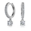 Eternity-Tropf-Ohrringe mit im Labor gezüchteten Diamanten, 0.7 Ct insgesamt, runde Form, 14K Weissgold Eternity-Tropf-Ohrringe mit im Labor gezüchteten Diamanten, 0.7 Ct insgesamt, runde Form, 14K Weissgold