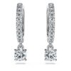 Eternity-Tropf-Ohrringe mit im Labor gezüchteten Diamanten, 0.7 Ct insgesamt, runde Form, 14K Weissgold Eternity-Tropf-Ohrringe mit im Labor gezüchteten Diamanten, 0.7 Ct insgesamt, runde Form, 14K Weissgold