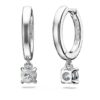 Eternity-Tropf-Ohrringe mit im Labor gezüchteten Diamanten, 0.7 Ct insgesamt, runde Form, 14K Weissgold Eternity-Tropf-Ohrringe mit im Labor gezüchteten Diamanten, 0.7 Ct insgesamt, runde Form, 14K Weissgold