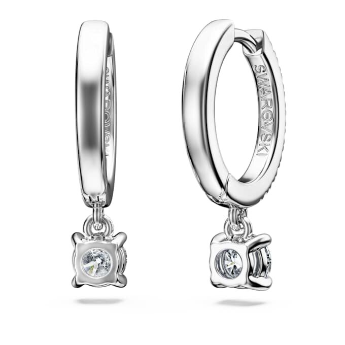 Eternity-Tropf-Ohrringe mit im Labor gezüchteten Diamanten, 0.7 Ct insgesamt, runde Form, 14K Weissgold Eternity-Tropf-Ohrringe mit im Labor gezüchteten Diamanten, 0.7 Ct insgesamt, runde Form, 14K Weissgold