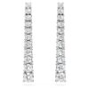 Eternity-Tropf-Ohrringe mit im Labor gezüchteten Diamanten, 1.3 Ct insgesamt, runde Form, 14K Weissgold Eternity-Tropf-Ohrringe mit im Labor gezüchteten Diamanten, 1.3 Ct insgesamt, runde Form, 14K Weissgold