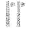Eternity-Tropf-Ohrringe mit im Labor gezüchteten Diamanten, 1.3 Ct insgesamt, runde Form, 14K Weissgold Eternity-Tropf-Ohrringe mit im Labor gezüchteten Diamanten, 1.3 Ct insgesamt, runde Form, 14K Weissgold