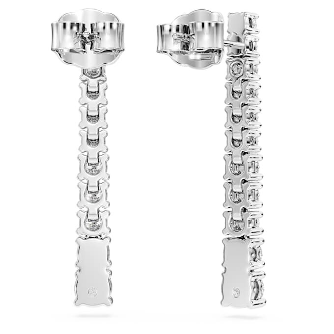 Eternity-Tropf-Ohrringe mit im Labor gezüchteten Diamanten, 1.3 Ct insgesamt, runde Form, 14K Weissgold Eternity-Tropf-Ohrringe mit im Labor gezüchteten Diamanten, 1.3 Ct insgesamt, runde Form, 14K Weissgold