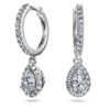Eternity-Tropfenohrringe mit im Labor gezüchteten Diamanten, 1.25 Ct Tw, Birnenform, 14K Weissgold Eternity-Tropfenohrringe mit im Labor gezüchteten Diamanten, 1.25 Ct Tw, Birnenform, 14K Weissgold